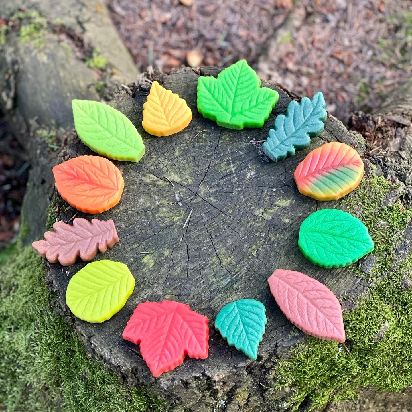 Sensorische Spielsteine | Herbstblätter