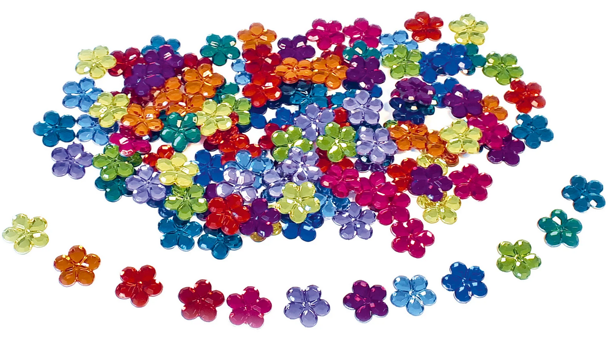 Bauspiel Glitzersteine Blumen – 120 Teile