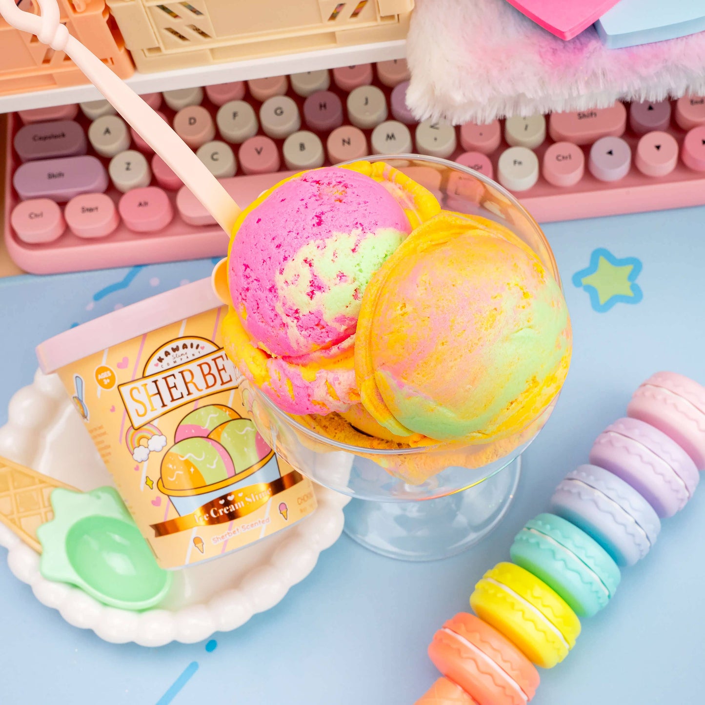 Eiscreme-Schleim mit Sorbetduft