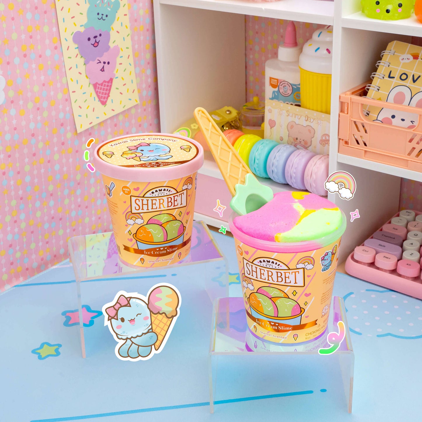 Eiscreme-Schleim mit Sorbetduft