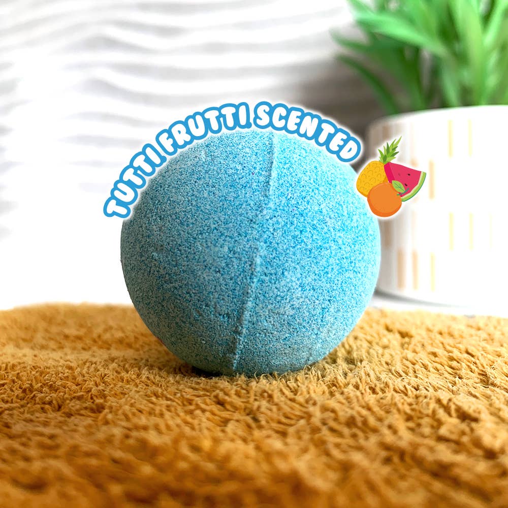 Zimpli 4er-Pack runde Baff Bombz, bunte Badebomben aus britischer Produktion