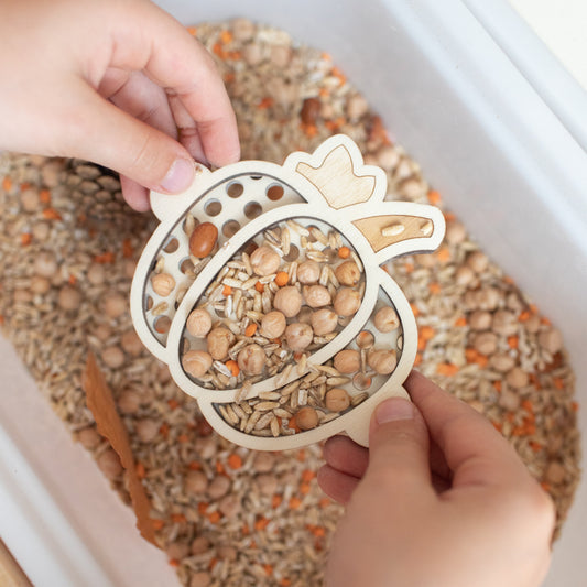 Houten zeefje - Pompoen