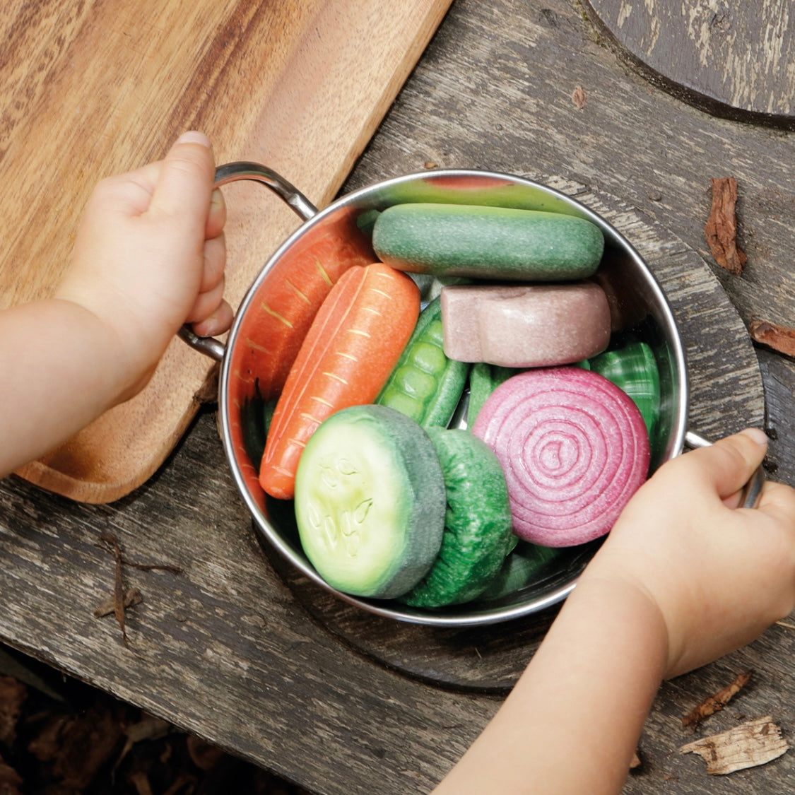 Sensorische Spielsteine - Gemüse