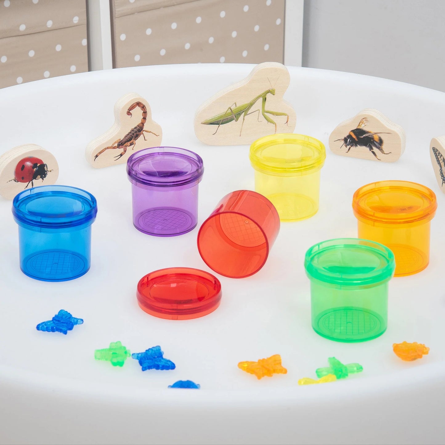 Farbiger Insektentopf - 1 Stück
