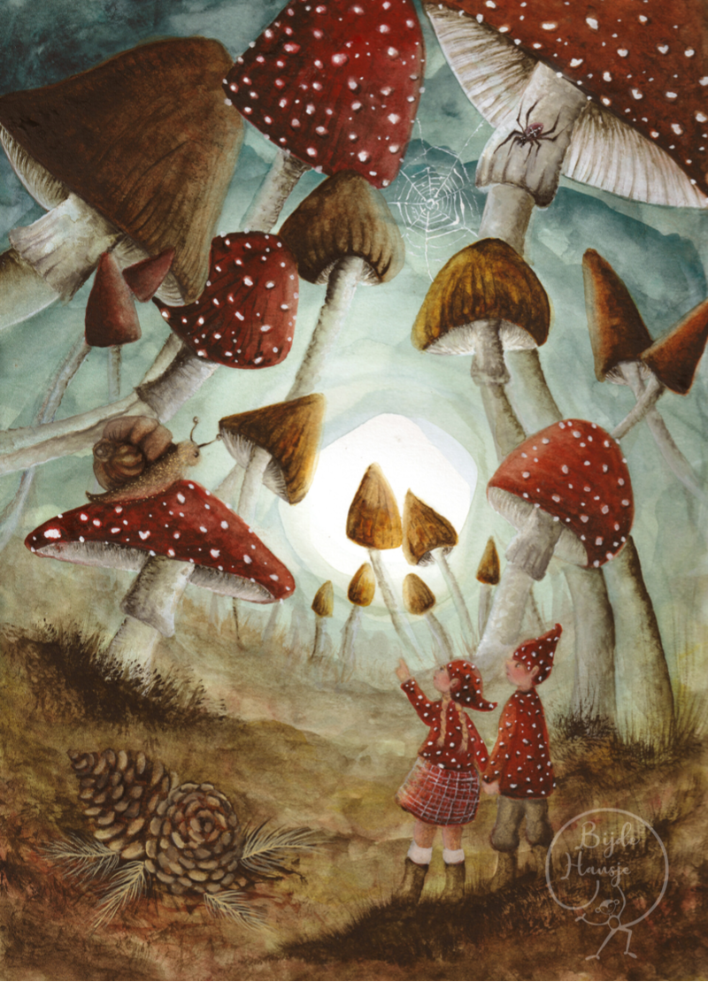 Red Hat Wunderland | Klugscheißer-Postkarte