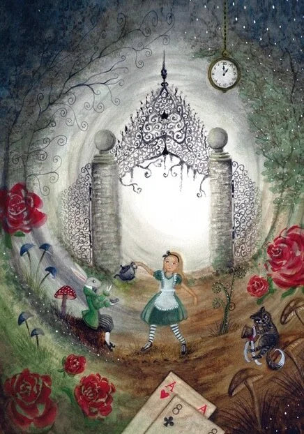 Alice im Wunderland | Klugscheißer-Postkarte