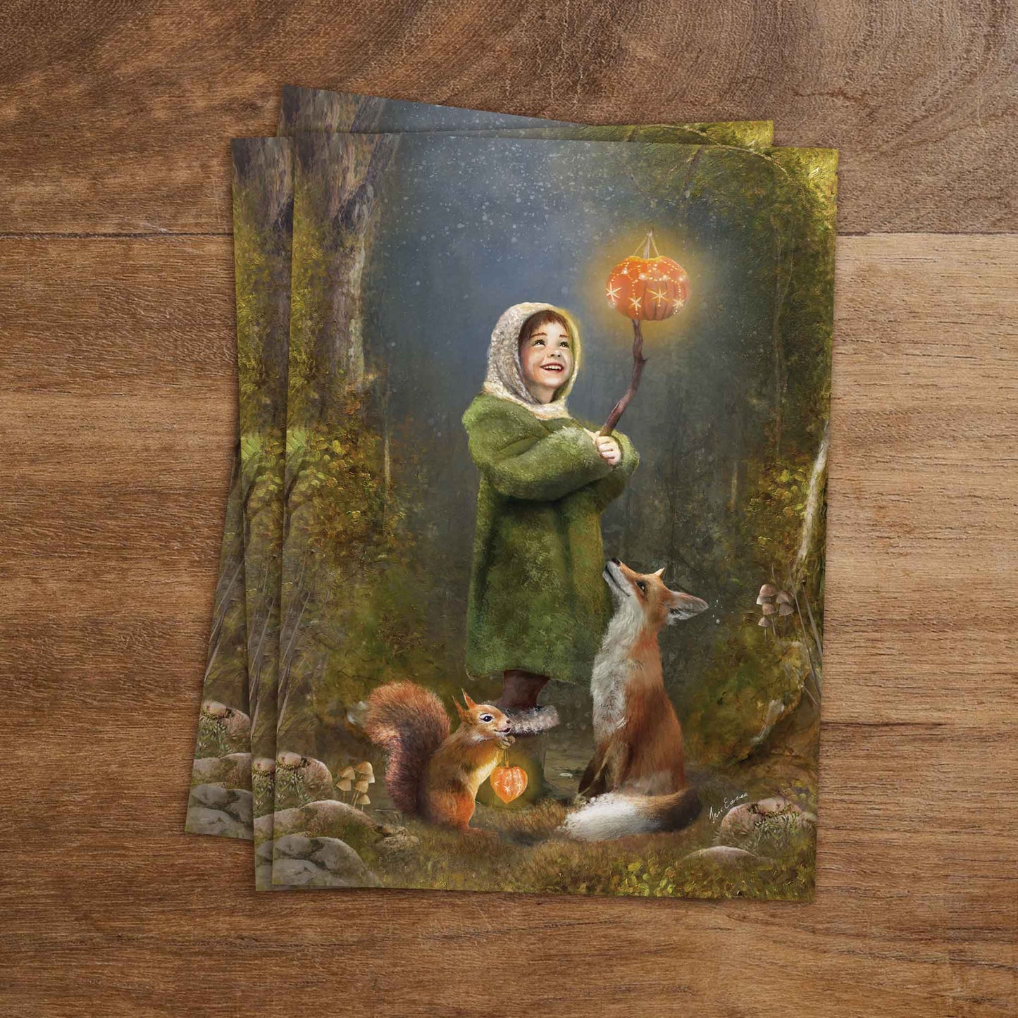 Kürbisleuchten | Iris Esther - Postkarte