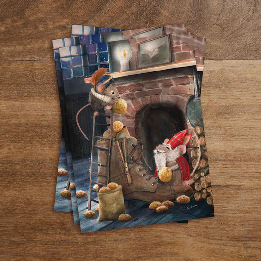 Weihnachtsmaus | Iris Esther - Postkarte