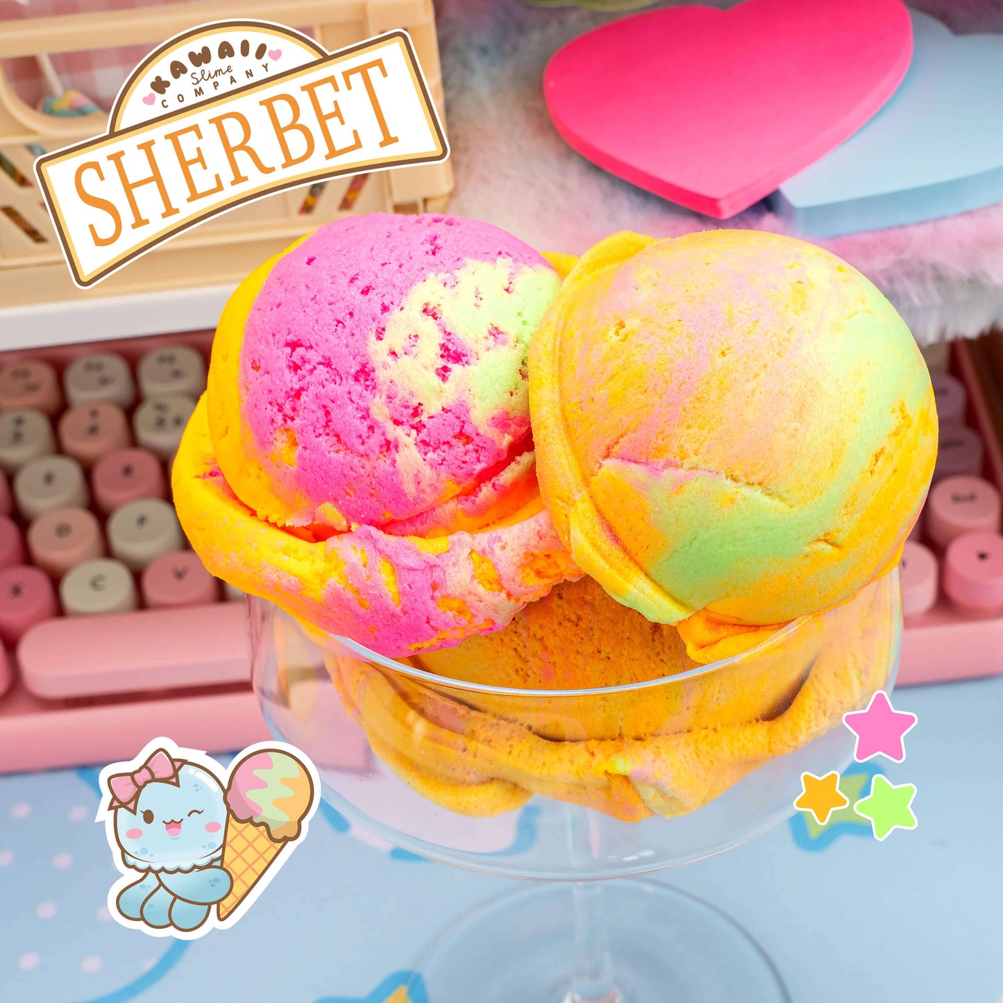 Eiscreme-Schleim mit Sorbetduft
