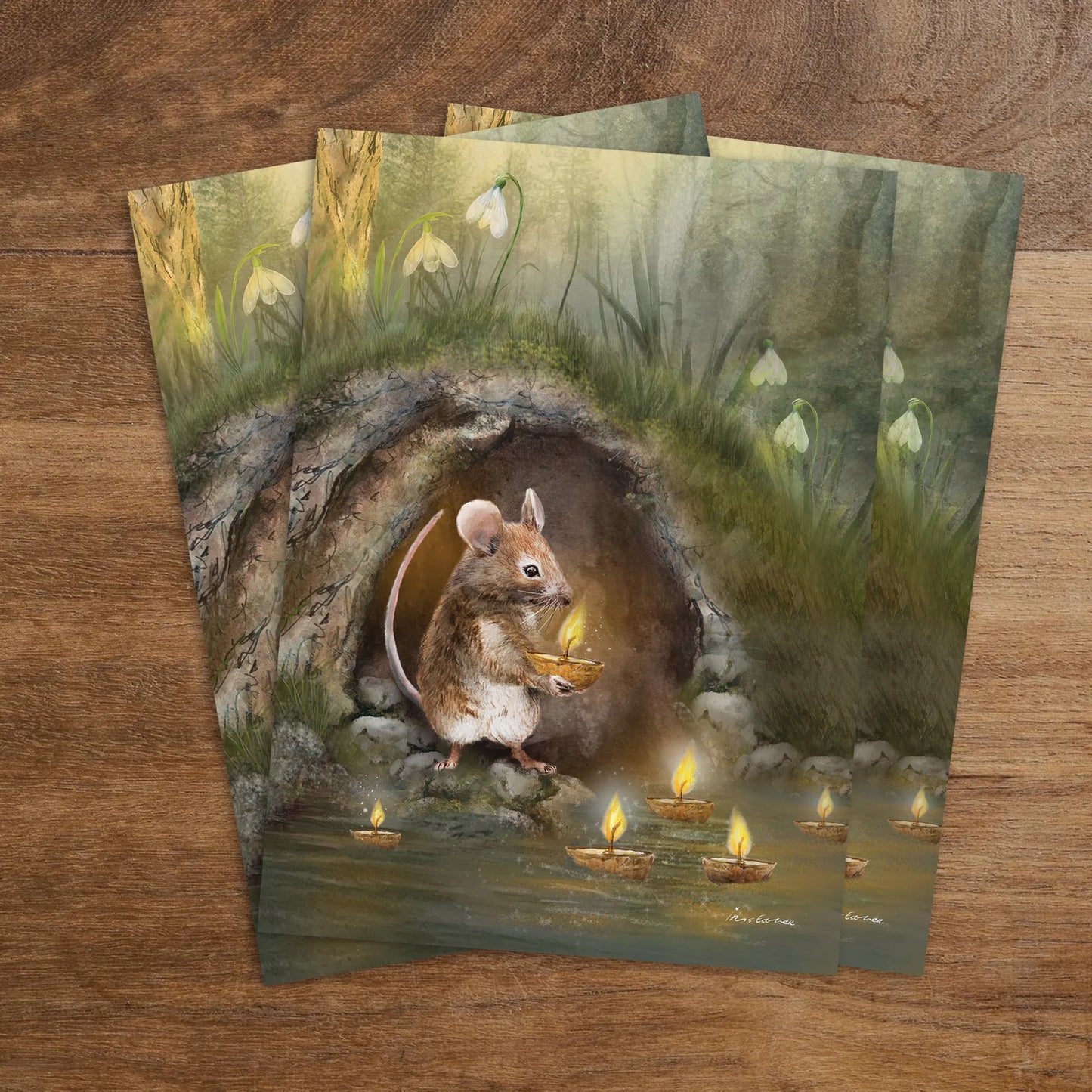 Kerzenmaus | Iris Esther - Postkarte