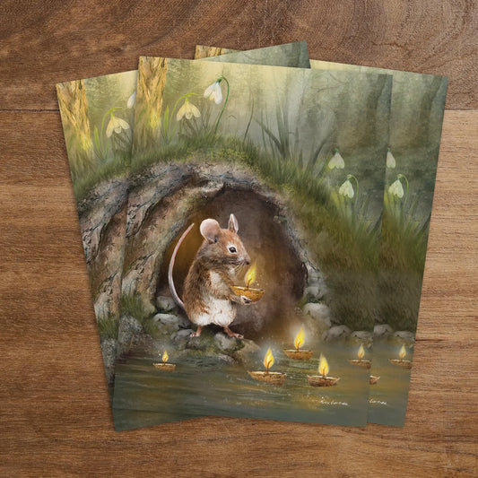 Kerzenmaus | Iris Esther - Postkarte