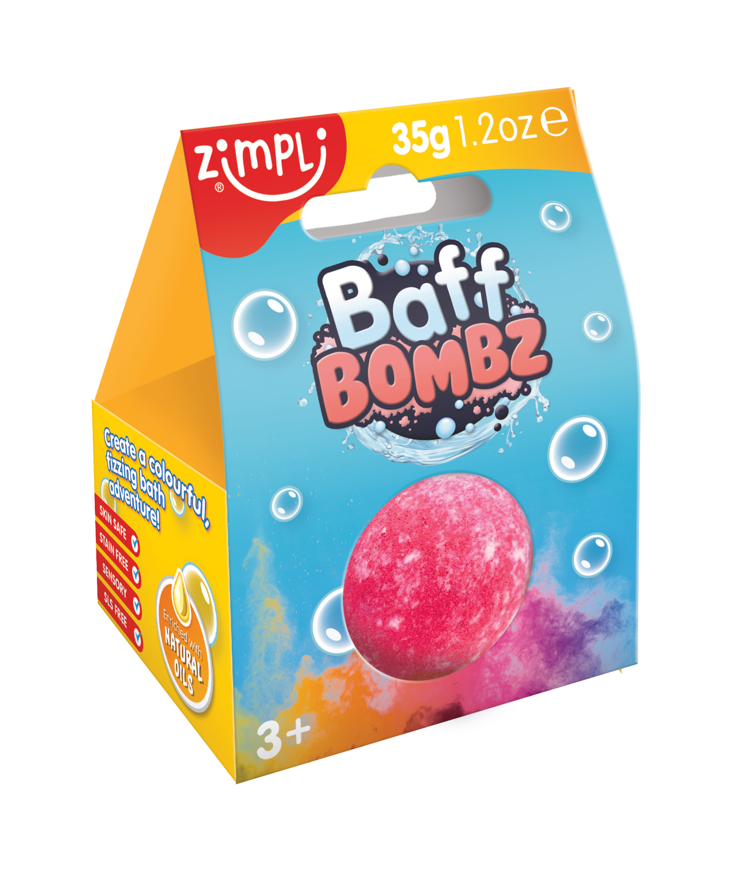 Zimpli Round Baff Bombz – Badebombenspielzeug für Kinder, hergestellt in Großbritannien