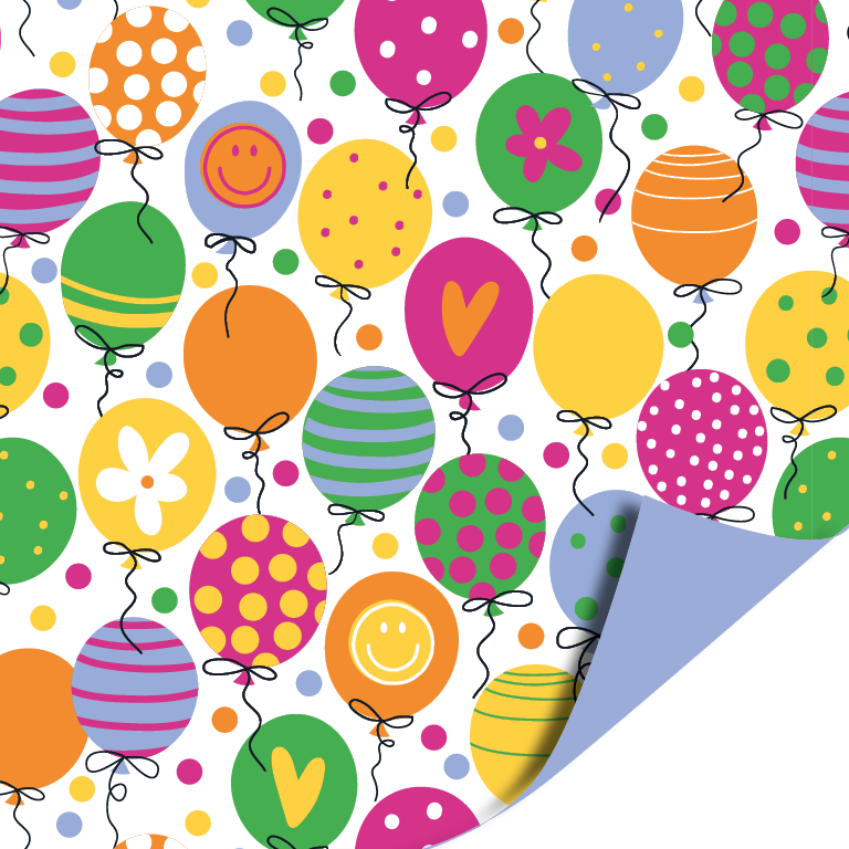 Inpakpapier - Party time - 70cm x 2m 50rol