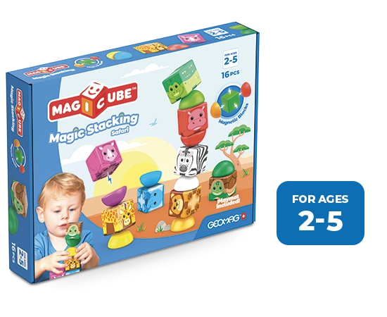 Geomag Magicube Blocks Stacking Safari ( 16 )- Bekroond Educatief Speelgoed