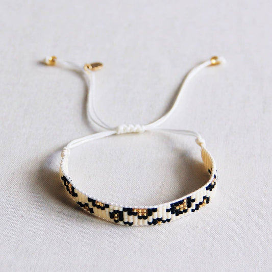 Weaving armband leopard