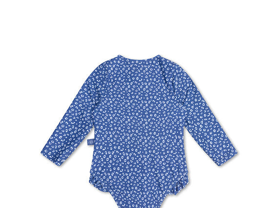 Langarm-Badeanzug mit Blue Panther-Print
