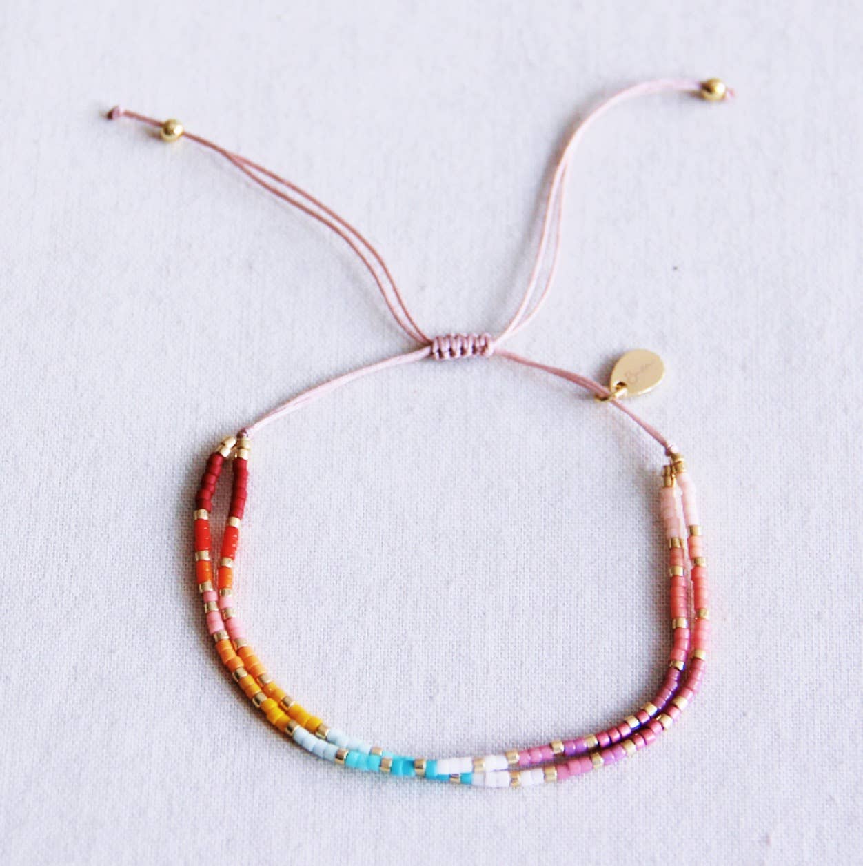 Dubbele miyuki armband - regenboog