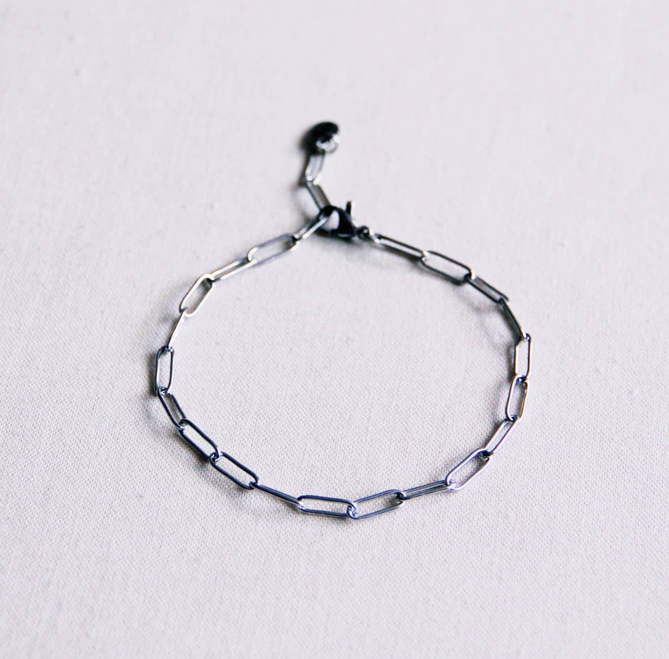 Armband met D-ketting van roestvrij staal - Sliver