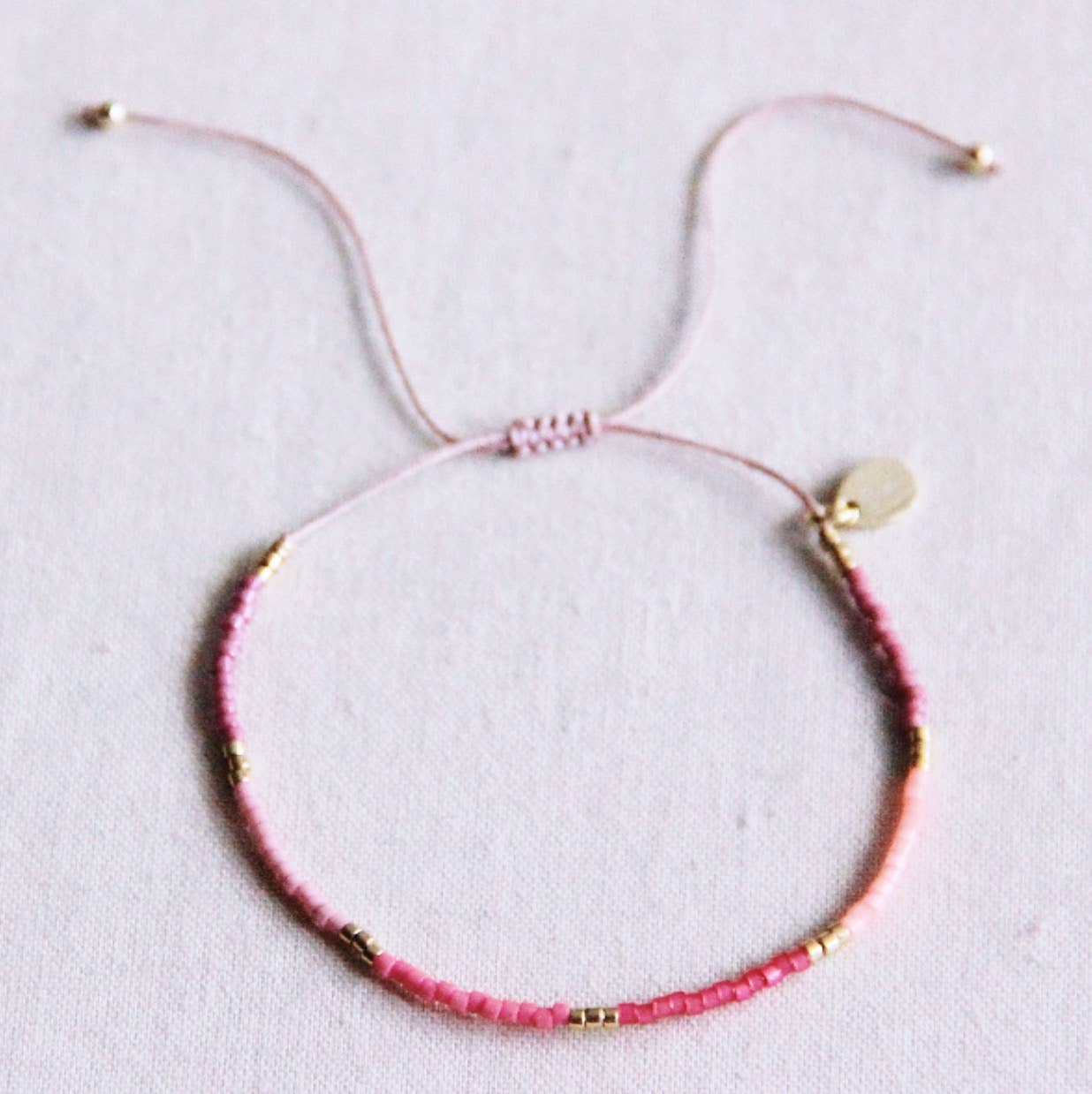 Miyuki armband roze mix