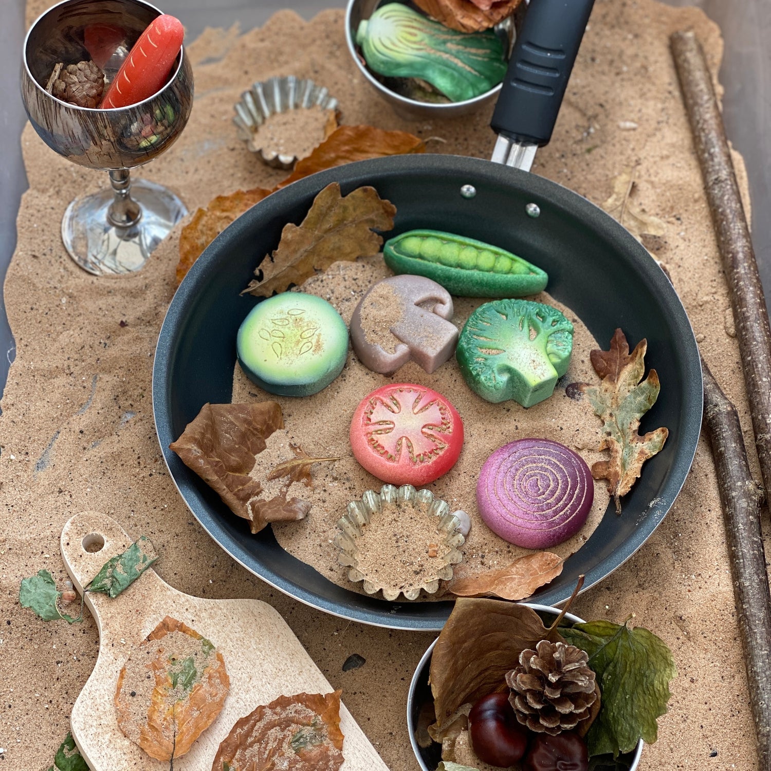 Sensorische Spielsteine ​​- Gemüse