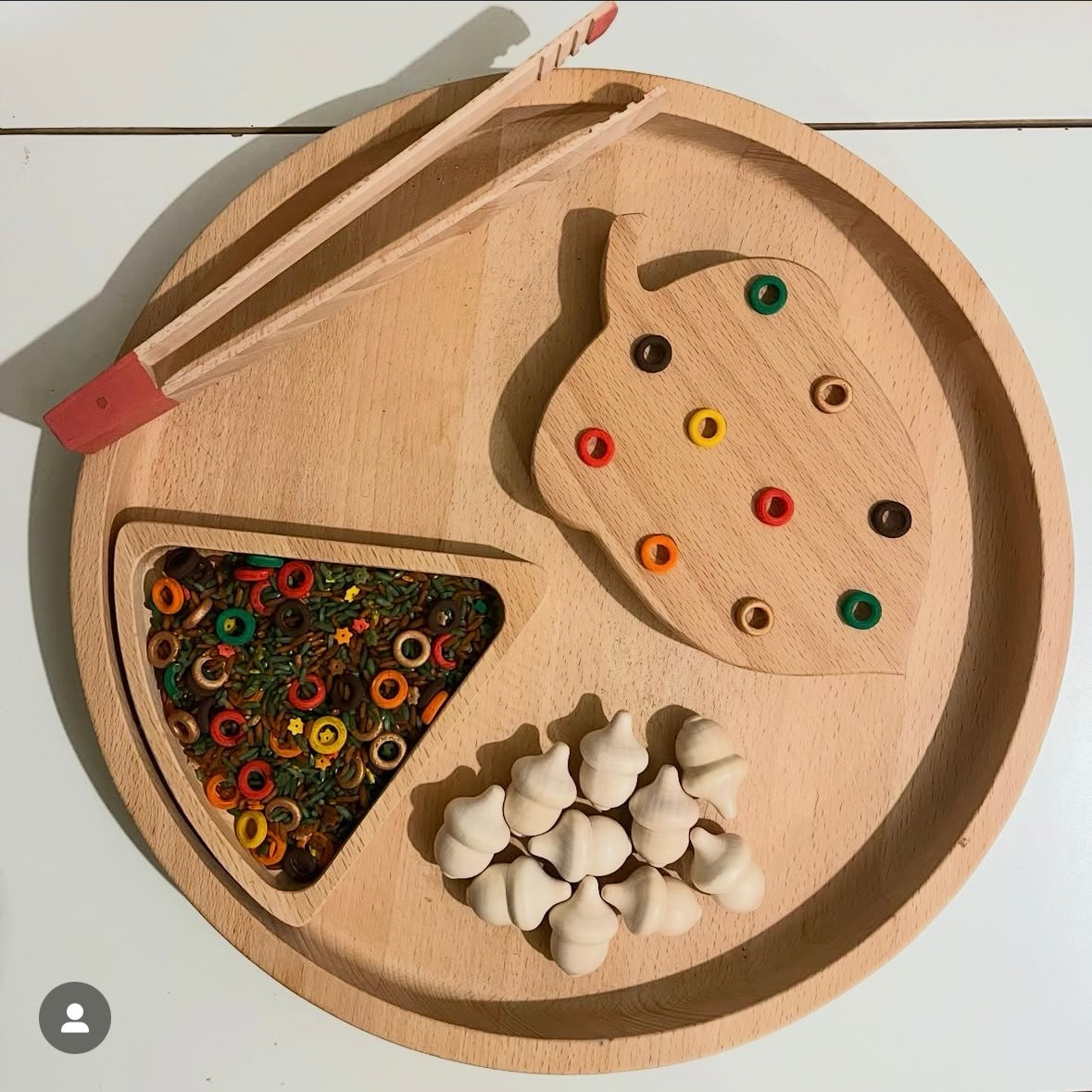 Herfst bord / fijne motoriek