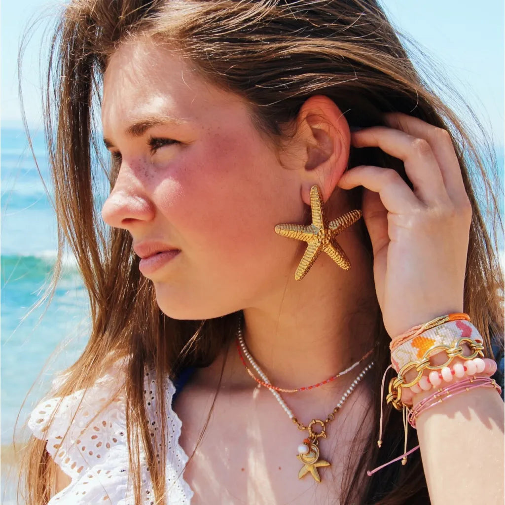 Statement oorbel Zeester XL