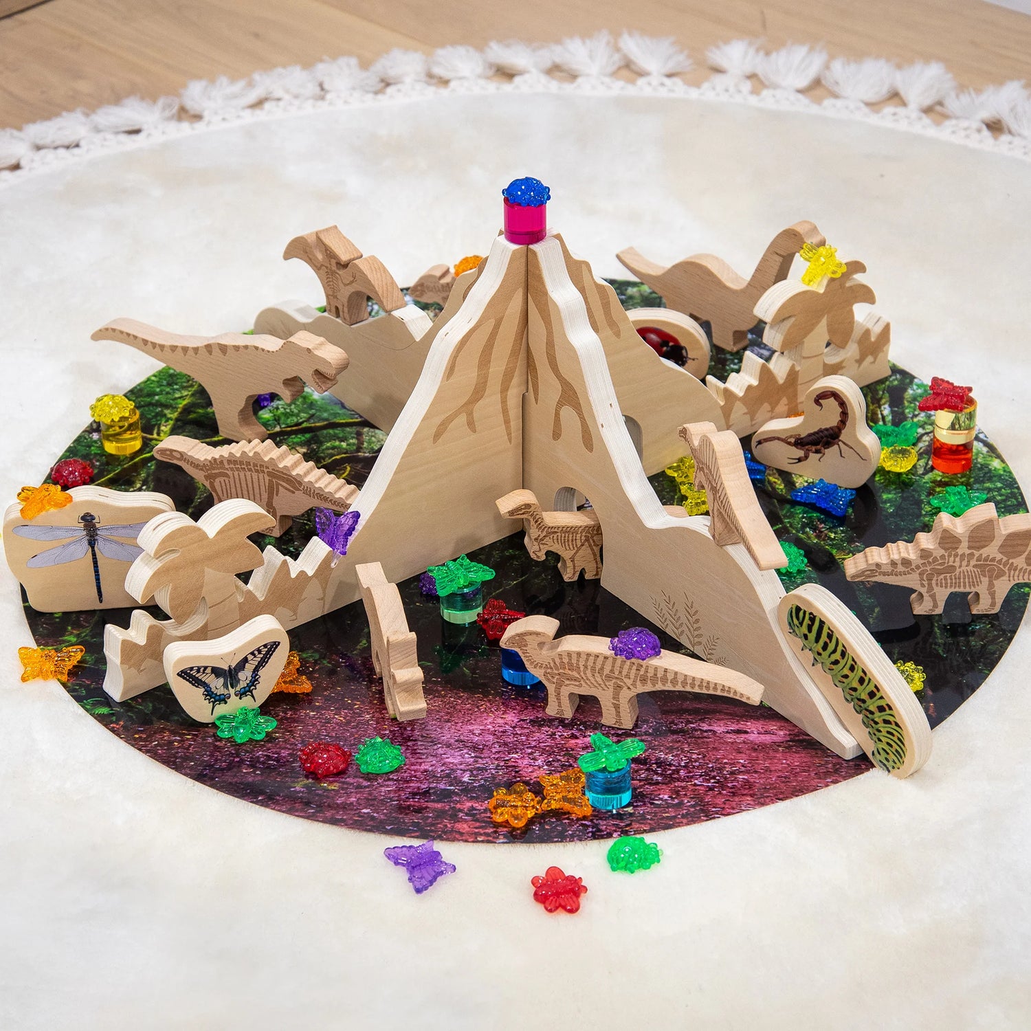 Runde Spielmatte - Wald