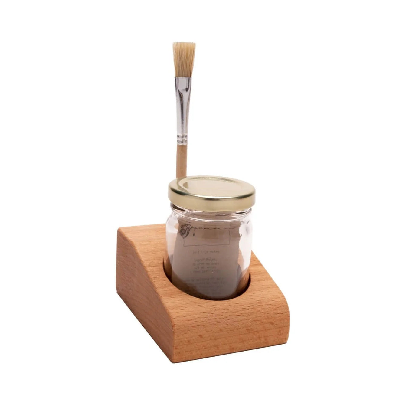 Grennn Leimtopfhalter Buche inkl. Topf + Pinsel