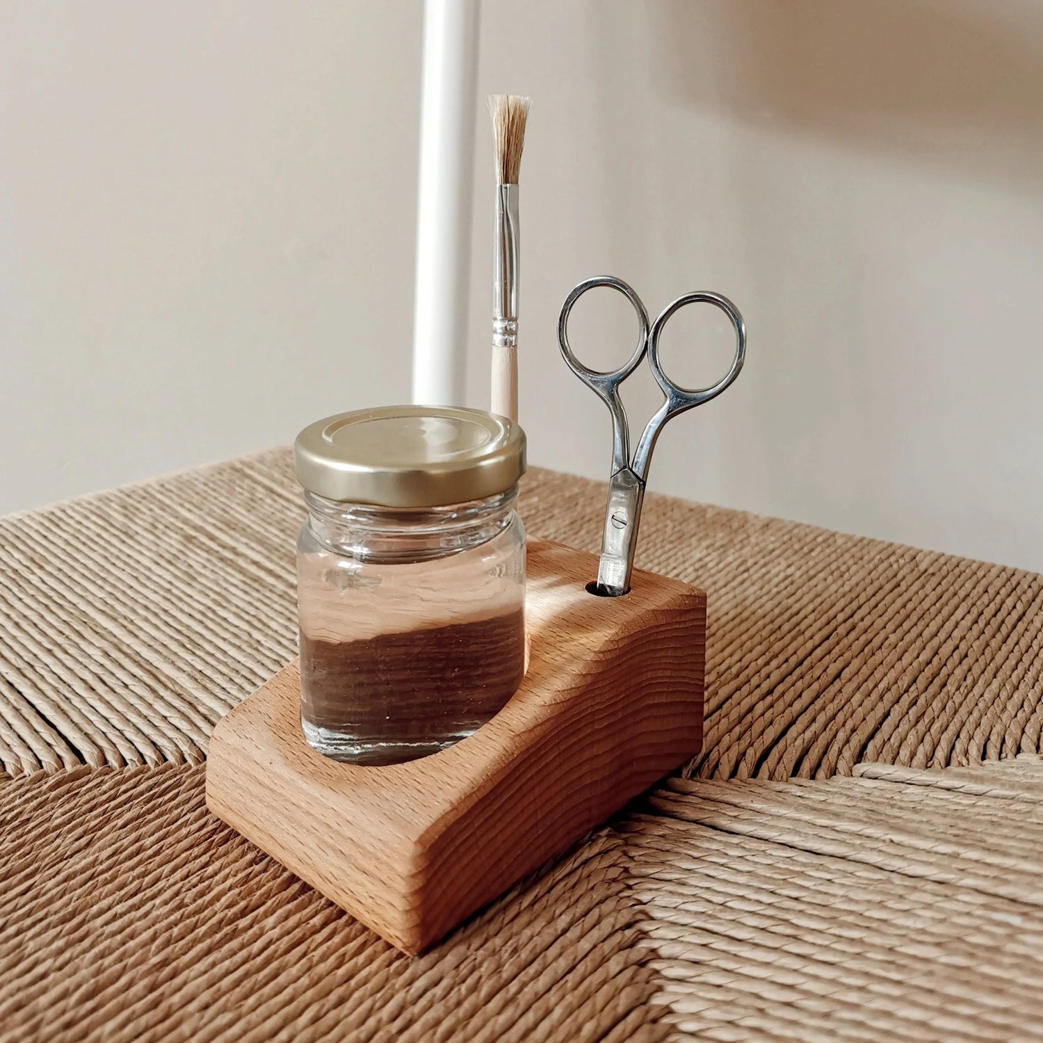 Grennn Leimtopfhalter
 Buche inkl.
 Topf, Pinsel und Schere