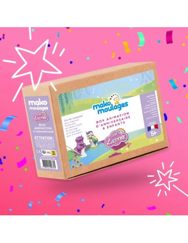 Mako Moulages - Verjaardagsbox voor 6 kinderen Eenhoorn