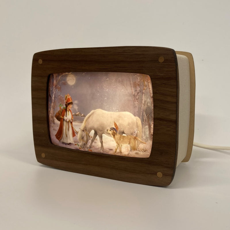 Landkartenlampe Nussbaum | Luxus