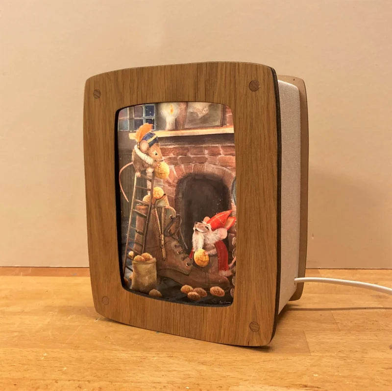 Landkartenlampe Eichenholz | Deluxe-Version