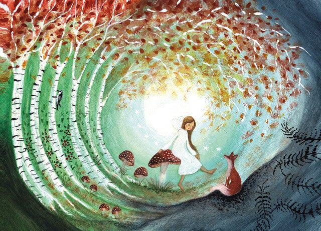 Herbstfee | Klugscheißer-Postkarte