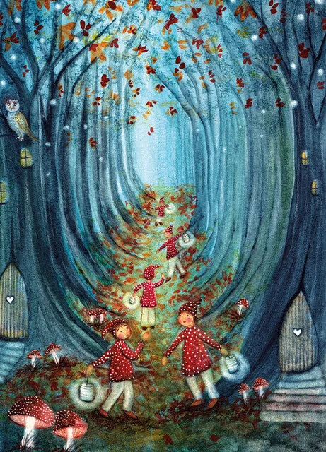 In den Wald | Klugscheißer-Postkarte