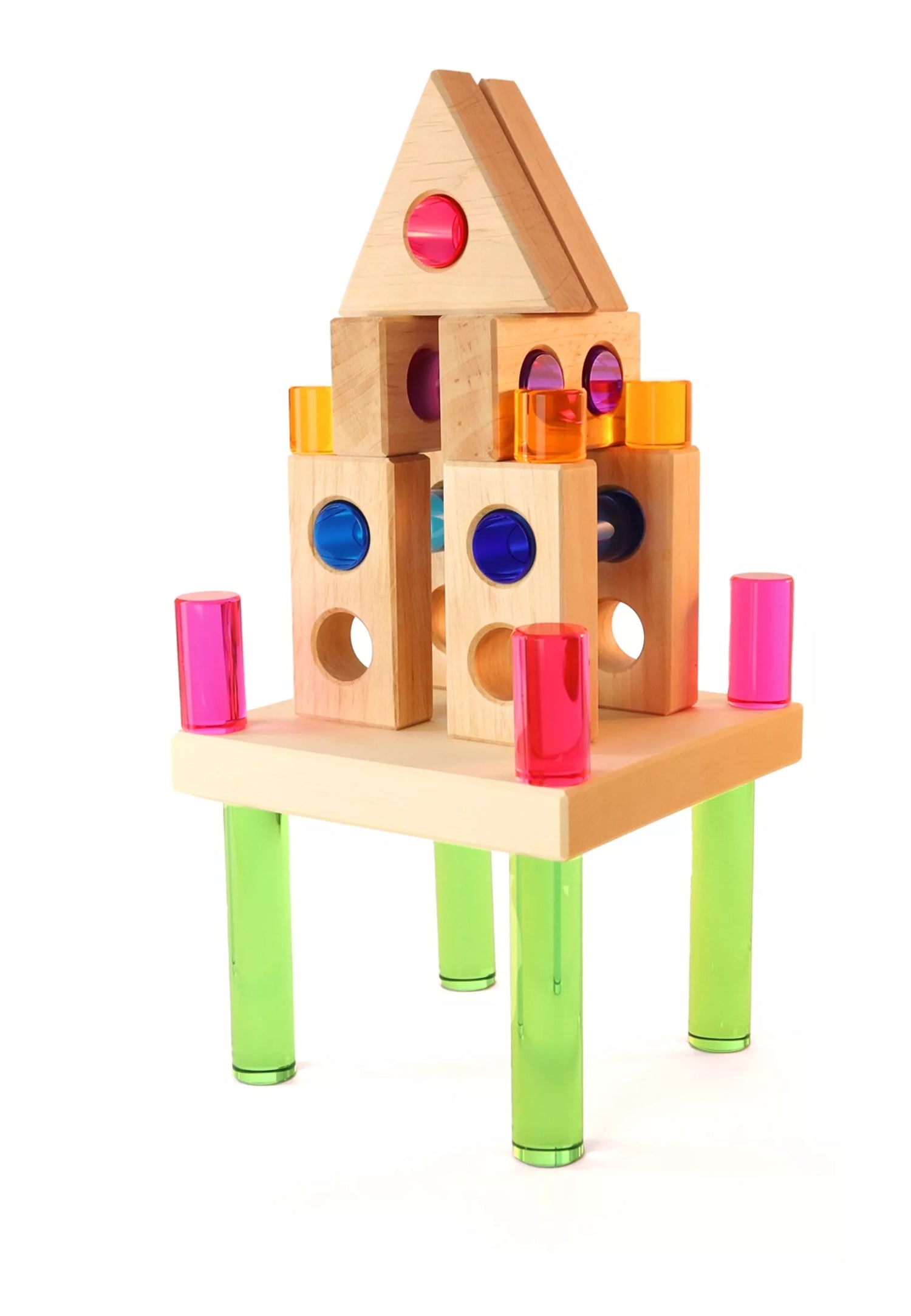 Bauspiel - Lucent - Bouwtrap in Houder (26-delig)