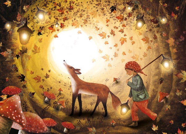 Im Dunkeln leuchtend | Klugscheißer-Postkarte