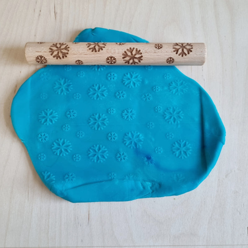 Holzrolle | Schneeflocke