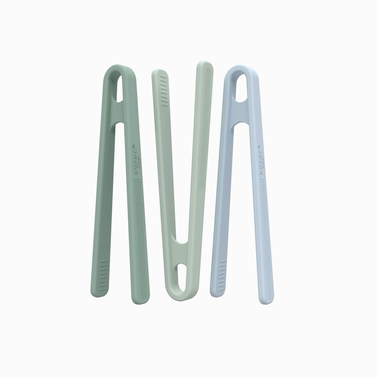 Inspire My Play silicone pincetten – Set van 3 (blauw/groen)