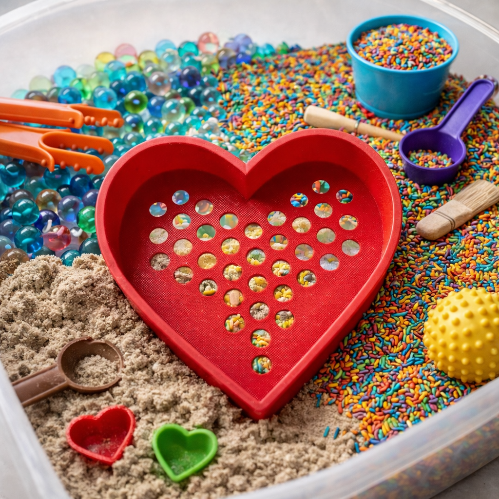 Zeefje in Sensorische speelbak