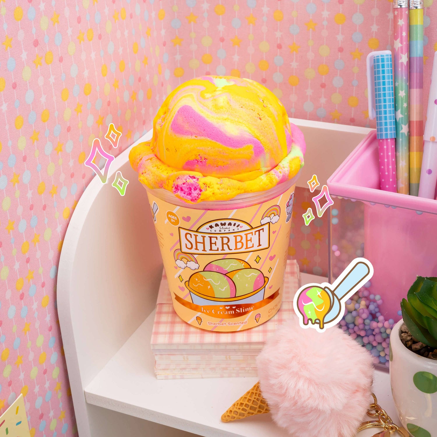 Eiscreme-Schleim mit Sorbetduft