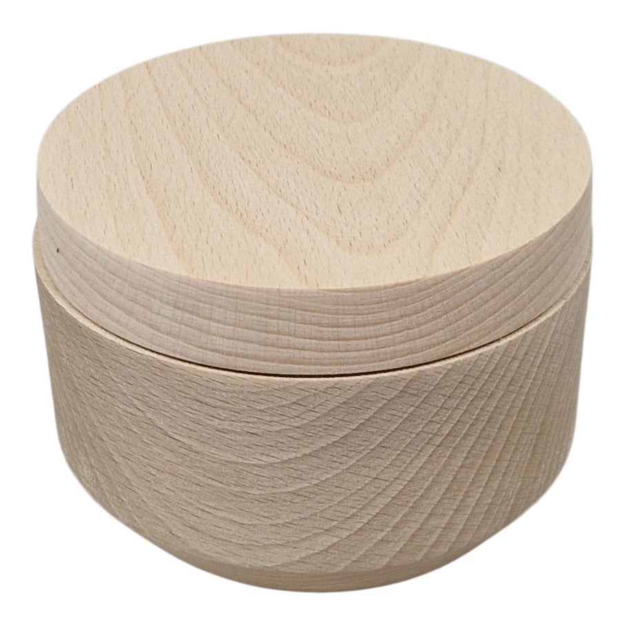 Runde Schüssel mit Deckel (Buchenholz)