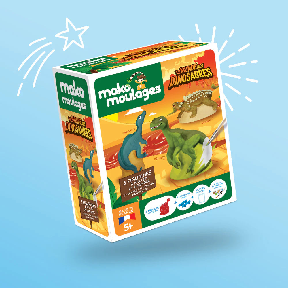 Mako Moulages - set van 3 Dino's (Tyrannosaurus Rex, Triceratops & Diplodocus)