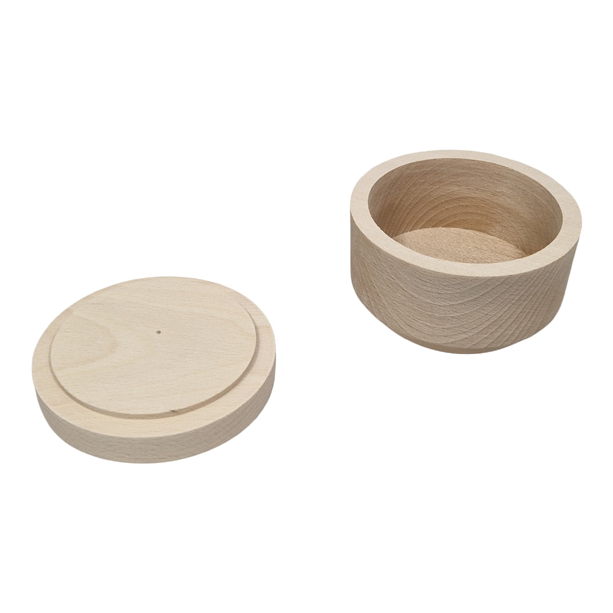 Runde Schüssel mit Deckel (Buchenholz)