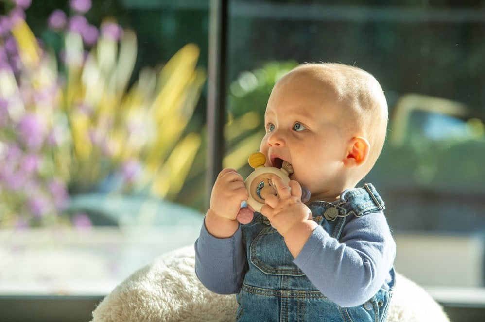 Tickit Silisoft Rammelaar Bijtspeelgoed (Aarde Kleuren)