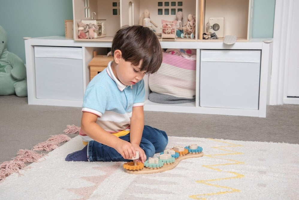 Tickit Silisoft Tandwiel Puzzel (Neutrale Kleuren) - Pk4