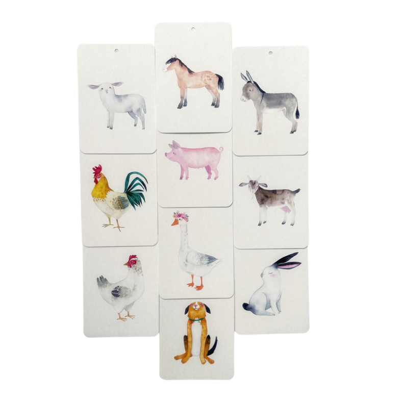 Bauernhof-Karteikarten