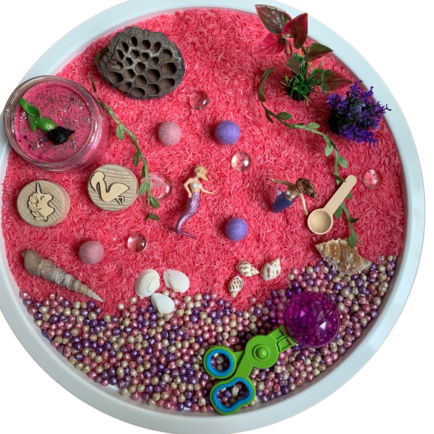 Spielbox mit Meerjungfrauen-Motiv