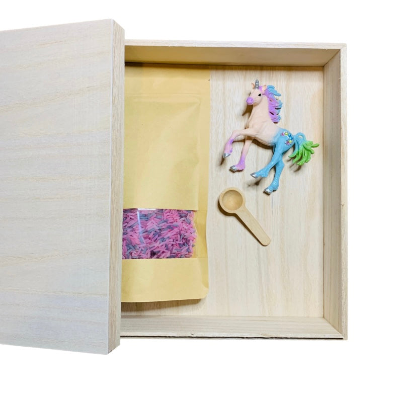Einhorn-Set + Behälter mit Deckel